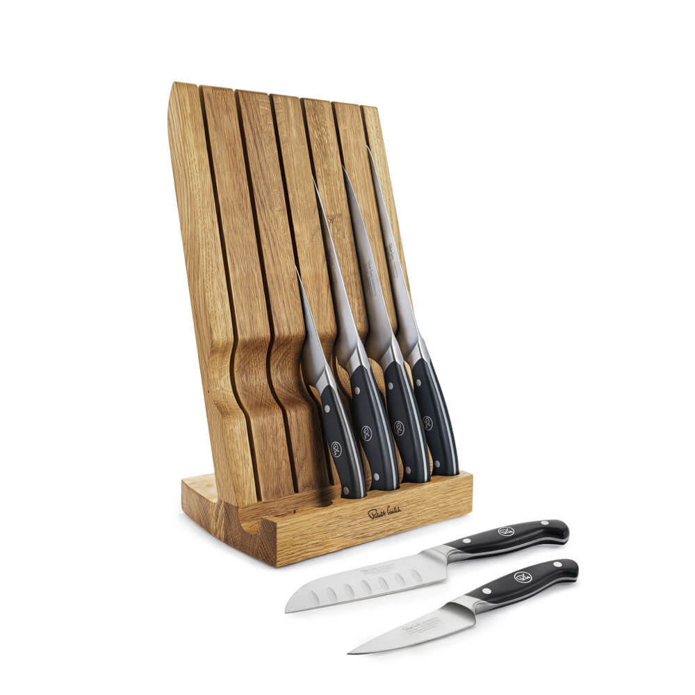 Robert Welch Professional Angle Oak Knife Block Set